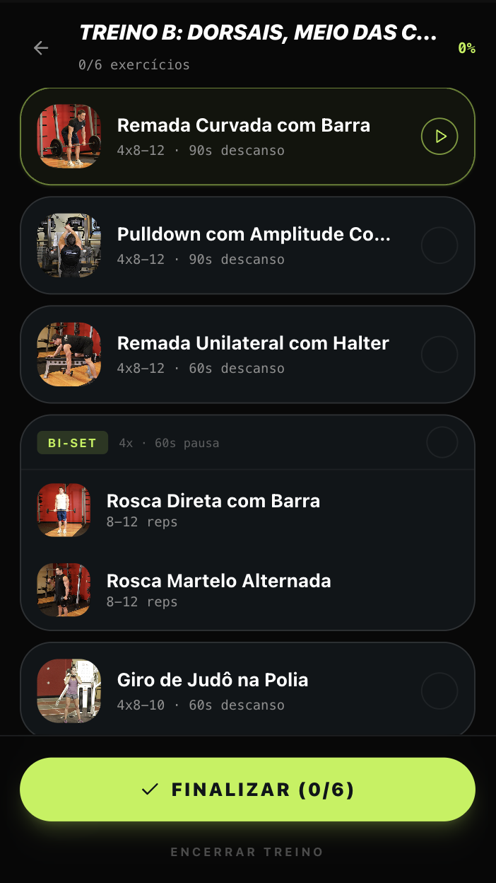 FitOwn — Lista de exercícios com vídeos e instruções